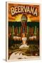 Minnesota - Beervana Tap-Lantern Press-Stretched Canvas