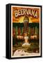 Minnesota - Beervana Tap-Lantern Press-Framed Stretched Canvas