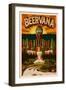 Minnesota - Beervana Tap-Lantern Press-Framed Art Print