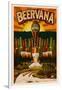 Minnesota - Beervana Tap-Lantern Press-Framed Art Print