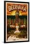 Minnesota - Beervana Tap-Lantern Press-Framed Art Print