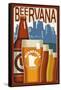 Minnesota - Beervana Vintage Sign-Lantern Press-Framed Stretched Canvas