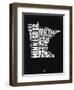 Minnesota Black and White Map-NaxArt-Framed Art Print