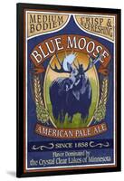 Minnesota - Blue Moose Pale Ale-Lantern Press-Framed Art Print