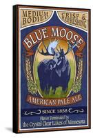 Minnesota - Blue Moose Pale Ale-Lantern Press-Framed Stretched Canvas