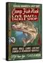 Minnesota - Camp Fish Hook-Lantern Press-Framed Stretched Canvas