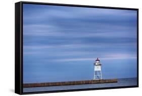 Minnesota, Grand Marais. Grand Marais Lighthouse-Jamie & Judy Wild-Framed Stretched Canvas