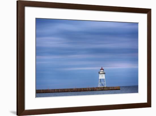 Minnesota, Grand Marais. Grand Marais Lighthouse-Jamie & Judy Wild-Framed Premium Photographic Print