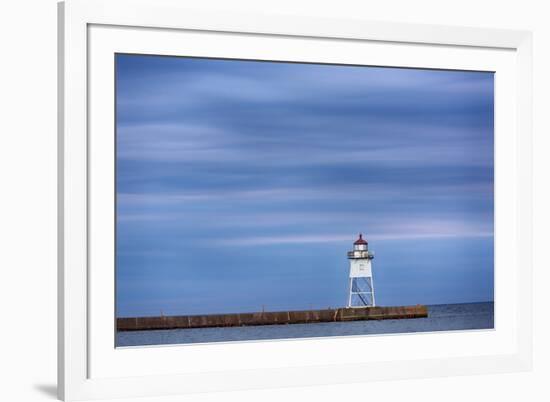 Minnesota, Grand Marais. Grand Marais Lighthouse-Jamie & Judy Wild-Framed Premium Photographic Print