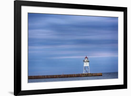 Minnesota, Grand Marais. Grand Marais Lighthouse-Jamie & Judy Wild-Framed Premium Photographic Print