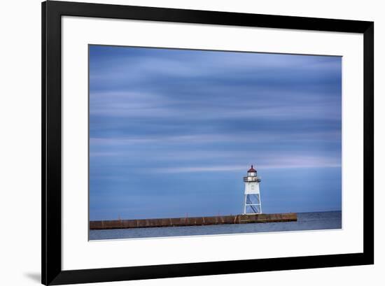 Minnesota, Grand Marais. Grand Marais Lighthouse-Jamie & Judy Wild-Framed Premium Photographic Print