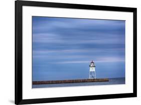 Minnesota, Grand Marais. Grand Marais Lighthouse-Jamie & Judy Wild-Framed Premium Photographic Print