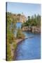 Minnesota, Lake Superior North Shore. Split Rock Lighthouse-Jamie & Judy Wild-Stretched Canvas