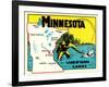 Minnesota, Land of 10,000 Lakes-null-Framed Art Print
