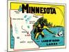 Minnesota, Land of 10,000 Lakes-null-Mounted Art Print