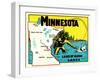 Minnesota, Land of 10,000 Lakes-null-Framed Art Print