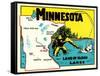 Minnesota, Land of 10,000 Lakes-null-Framed Stretched Canvas