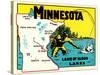 Minnesota, Land of 10,000 Lakes-null-Stretched Canvas
