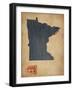 Minnesota Map Denim Jeans Style-Michael Tompsett-Framed Art Print