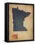 Minnesota Map Denim Jeans Style-Michael Tompsett-Framed Stretched Canvas