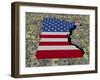 Minnesota Map Flag on American Dollars Illustration-fintastique-Framed Photographic Print