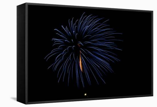 Minnesota, Mendota Heights, Fireworks, Aerial Displays-Bernard Friel-Framed Stretched Canvas