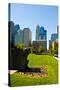 Minnesota, Minneapolis Skyline from Cancer Survivor's Park-Bernard Friel-Stretched Canvas