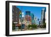 Minnesota, Minneapolis Skyline from Convention Center-Bernard Friel-Framed Photographic Print