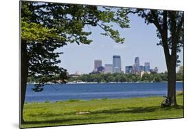 Minnesota, Minneapolis, Skyline over Lake Calhoun-Bernard Friel-Mounted Photographic Print