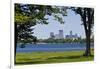 Minnesota, Minneapolis, Skyline over Lake Calhoun-Bernard Friel-Framed Photographic Print