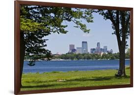 Minnesota, Minneapolis, Skyline over Lake Calhoun-Bernard Friel-Framed Photographic Print