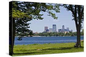 Minnesota, Minneapolis, Skyline over Lake Calhoun-Bernard Friel-Stretched Canvas