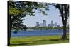 Minnesota, Minneapolis, Skyline over Lake Calhoun-Bernard Friel-Stretched Canvas