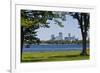 Minnesota, Minneapolis, Skyline over Lake Calhoun-Bernard Friel-Framed Photographic Print