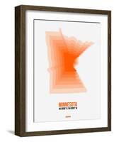 Minnesota Radiant Map 1-NaxArt-Framed Art Print