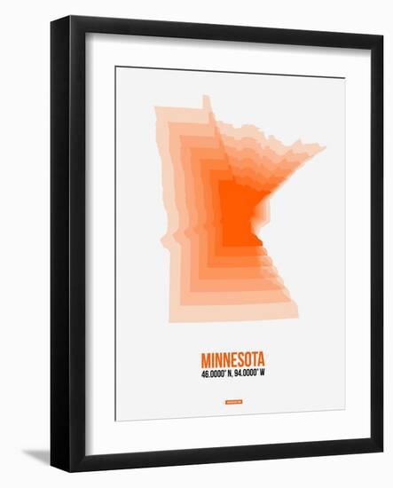 Minnesota Radiant Map 1-NaxArt-Framed Art Print