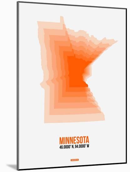 Minnesota Radiant Map 1-NaxArt-Mounted Art Print