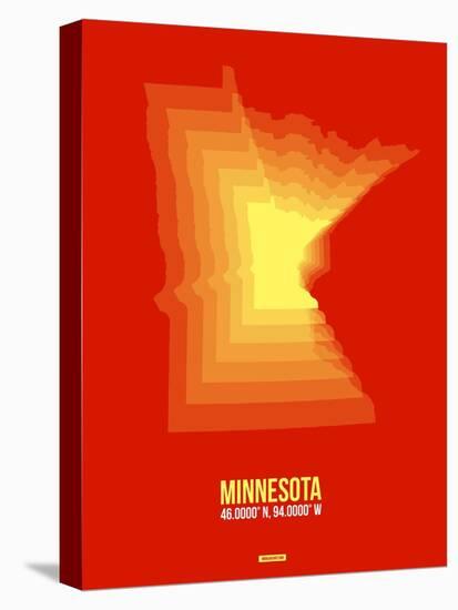 Minnesota Radiant Map 2-NaxArt-Stretched Canvas