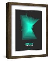 Minnesota Radiant Map 4-NaxArt-Framed Art Print