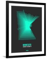 Minnesota Radiant Map 4-NaxArt-Framed Art Print