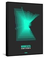 Minnesota Radiant Map 4-NaxArt-Framed Stretched Canvas