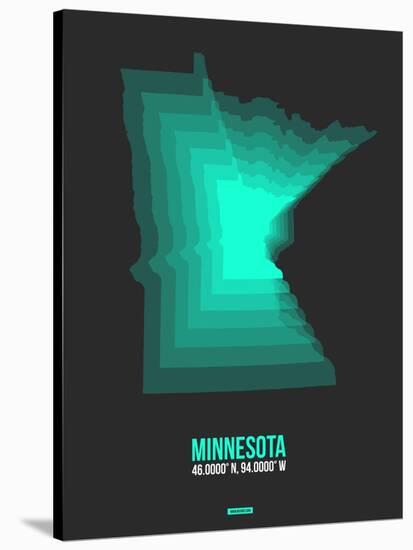 Minnesota Radiant Map 4-NaxArt-Stretched Canvas