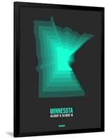 Minnesota Radiant Map 4-NaxArt-Framed Art Print