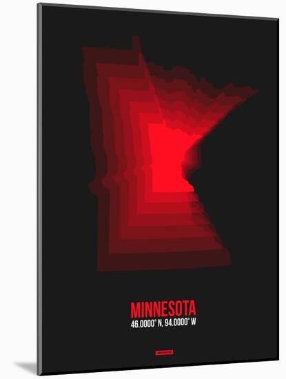 Minnesota Radiant Map 6-NaxArt-Mounted Art Print