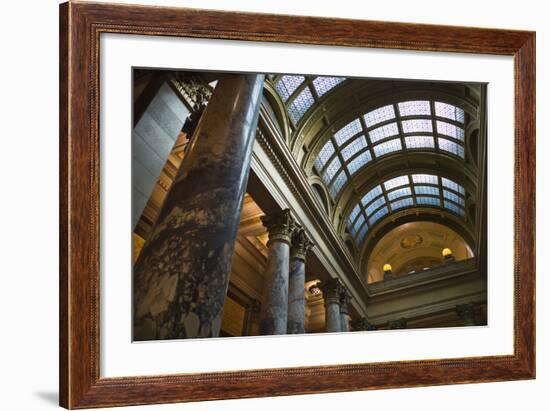 Minnesota State Capitol Interior, Stpaul, Minneapolis, Minnesota, USA-Walter Bibikow-Framed Photographic Print