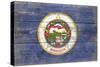 Minnesota State Flag - Barnwood Painting-Lantern Press-Stretched Canvas
