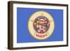 Minnesota State Flag-Lantern Press-Framed Art Print