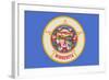 Minnesota State Flag-Lantern Press-Framed Art Print