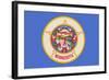 Minnesota State Flag-Lantern Press-Framed Art Print