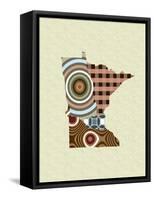 Minnesota State Map-Lanre Adefioye-Framed Stretched Canvas